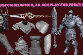 design 3d cosplay 3d armor pepakura 3d mask 3d wearable helmet stl for printing
