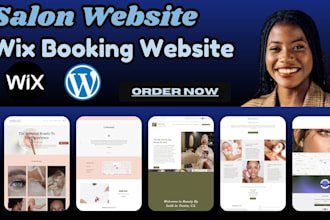 design wix booking website for salon, spa, barber with appointment system