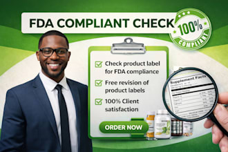 review your food, supplement, and cosmetic labels for fda compliance