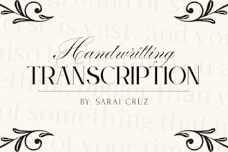 transcribe handwritten texts into word or PDF