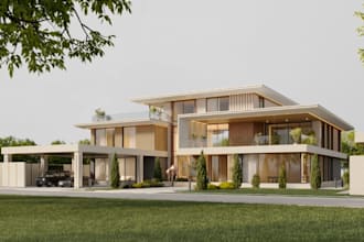 redesign cotemporary villa,exclusive residential,exterior walkthrough,garden cgi