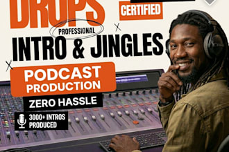 produce a custom podcast intro and high energy audio promo