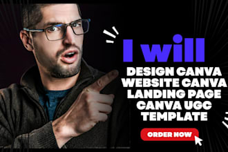 design canva website canva landing page canva ugc template workbook ebook design