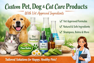 formulate custom pet, dog and cat care products with vet approved ingredients