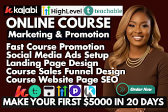udemy online course promotion kajabi teachable course marketing to boost sales