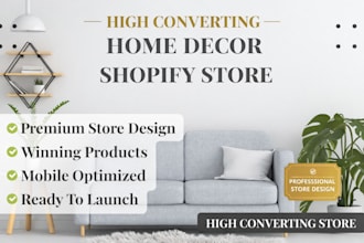 design home decor shopify store furniture store home decor website
