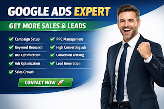 be your google ads expert to setup and manage high converting PPC campaigns