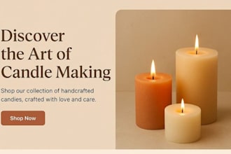 design candle shopify store, fragrance store, candle website, scented candle