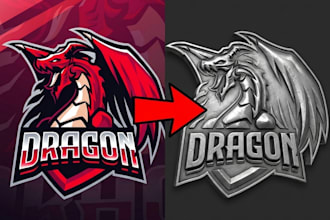 convert 2d logo design into a printable 3d model or keychain, lightbox, stl, 3mf