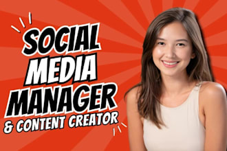 be your social media manager and grow your instagram, facebook and tiktok