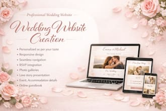 create a wedding or birthday event website with rsvp and guest details