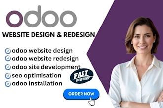 design professional odoo website, ecommerce store, odoo erp customization
