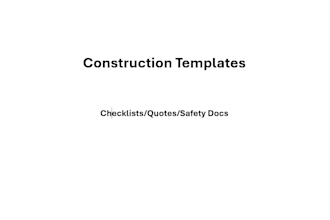 create professional construction checklists, safety docs and quote templates
