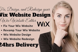 redesign or design wix website, edit wix, fix wix issues, wix studio revamp