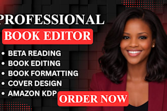 be your beta reader, book editor, proofreader and format for amazon kdp