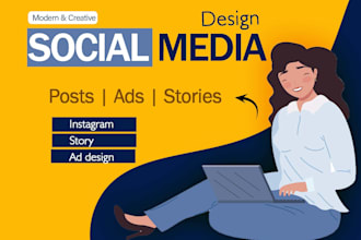 design social media posts ads and stories