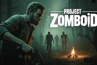 set up project zomboid server,7 days 2 die,scum, map, script, with custom assets