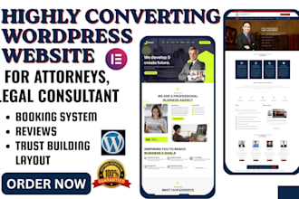design wordpress website for legal consultant, attroneys with automation and crm