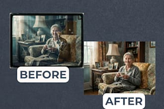 restore damaged photos and colorize black and white images