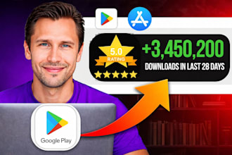 attract USA app install, app rating review mobile app promotion user