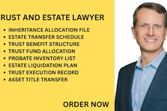 work on estate transfer cases,irrevocable trust setup and probate process issues