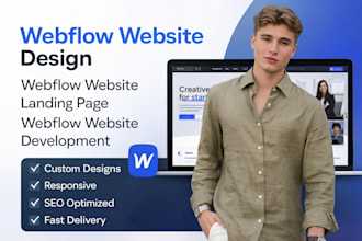 webflow website design webflow website landing page webflow website development