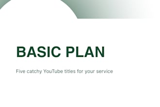 write SEO youtube titles and descriptions