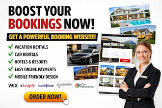 build vacation rental car rental and hotel room booking website design redesign