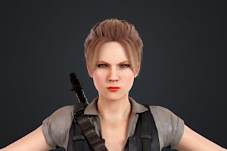 be stylized nsfw character,port daz3d file to game,pbr texture, ue5 skeleton rig