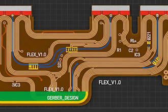 design flexible pcb, fpc, rigid flex pcb, schematic, footprint, gerber files