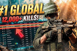do a professional 3d wardogs gaming thumbnail for youtube