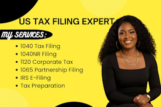 prepare us tax return, file 5472, us tax filing 1040, 1065, 1120, llc tax