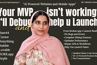 debug your broken mvp saas app, and help launch bubble, lovable, replit, base44