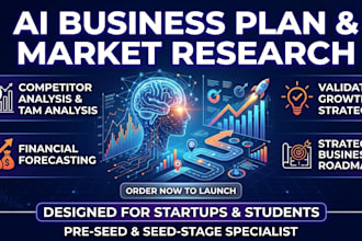 create an ai powered business plan and market research for your idea