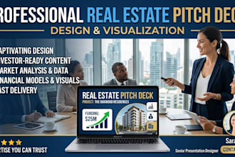 design an investor ready real estate pitch deck property investment presentation