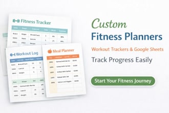 create custom fitness planners workout trackers and google sheets gym planners