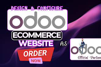 design, configure and develop an odoo ecommerce website or customize odoo store