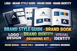 create brand kit design, logo design, brand identity, branding kit, social media