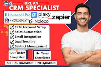 build housecall pro contractor foreman plaky automation noloco integrate zapier