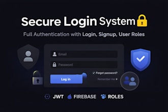 build a secure authentication system with login, signup and user roles