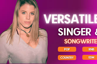 be your female custom song female singer songwriter female rnb singer vocalist