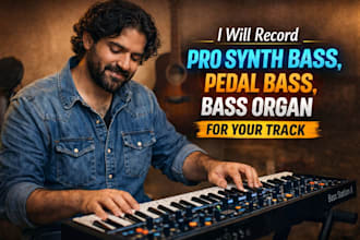 record pro synth bass, pedal bass, bass organ for your track