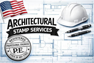 licensed structural engineer permit drawing pe stamp in new york florida georgia
