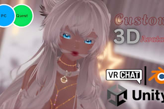 create custom 3d vrchat avatar, vrc avatar, nsfw avatar, furry avatar, vr model
