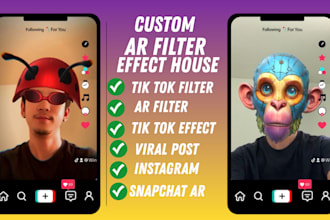 design custom ar filter viral tiktok effect lens studio tiktok filter snapchat