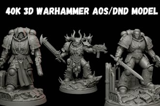 sculpt dnd 3d miniature warhammer tabletop 3d model stl figure for 3d printing