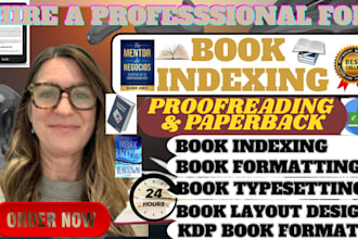 do developmental book editing, ebook formatting for your back of book indexing