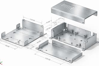 solidworks sheet metal enclosure and fabrication cad design, sheet drawing
