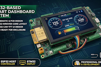 esp32 based smart dashboard, rpm, speedometer, and fuel gauge UI stm32 can tft