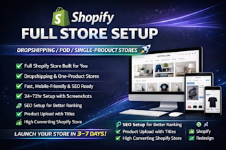 build a complete professional shopify store from scratch